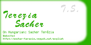 terezia sacher business card